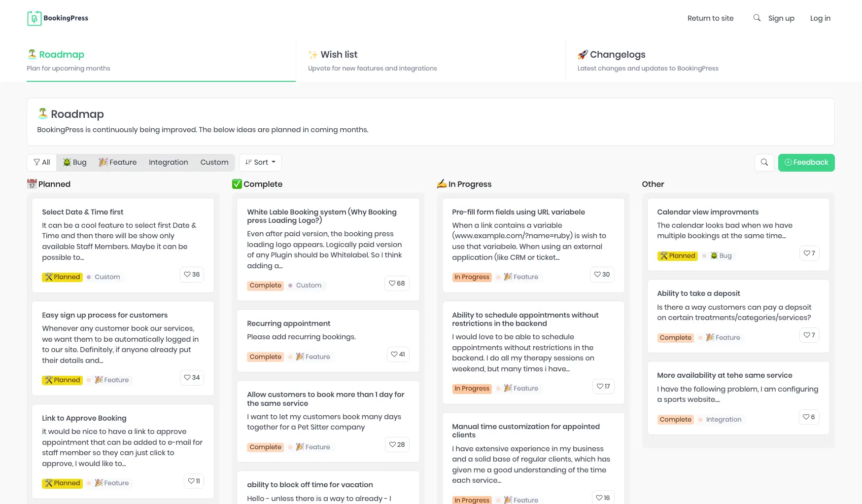 Kanban roadmap