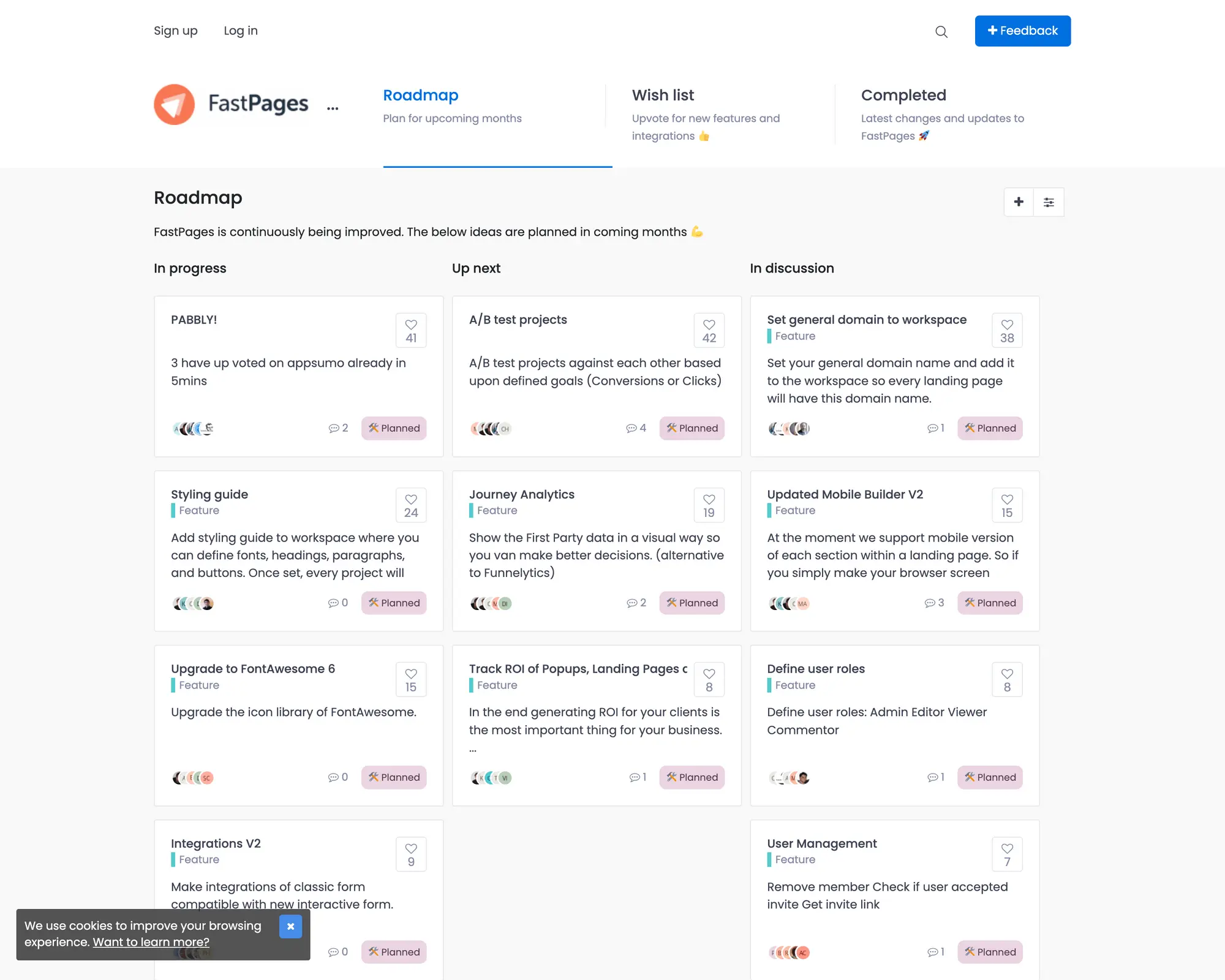 FastPages product interface