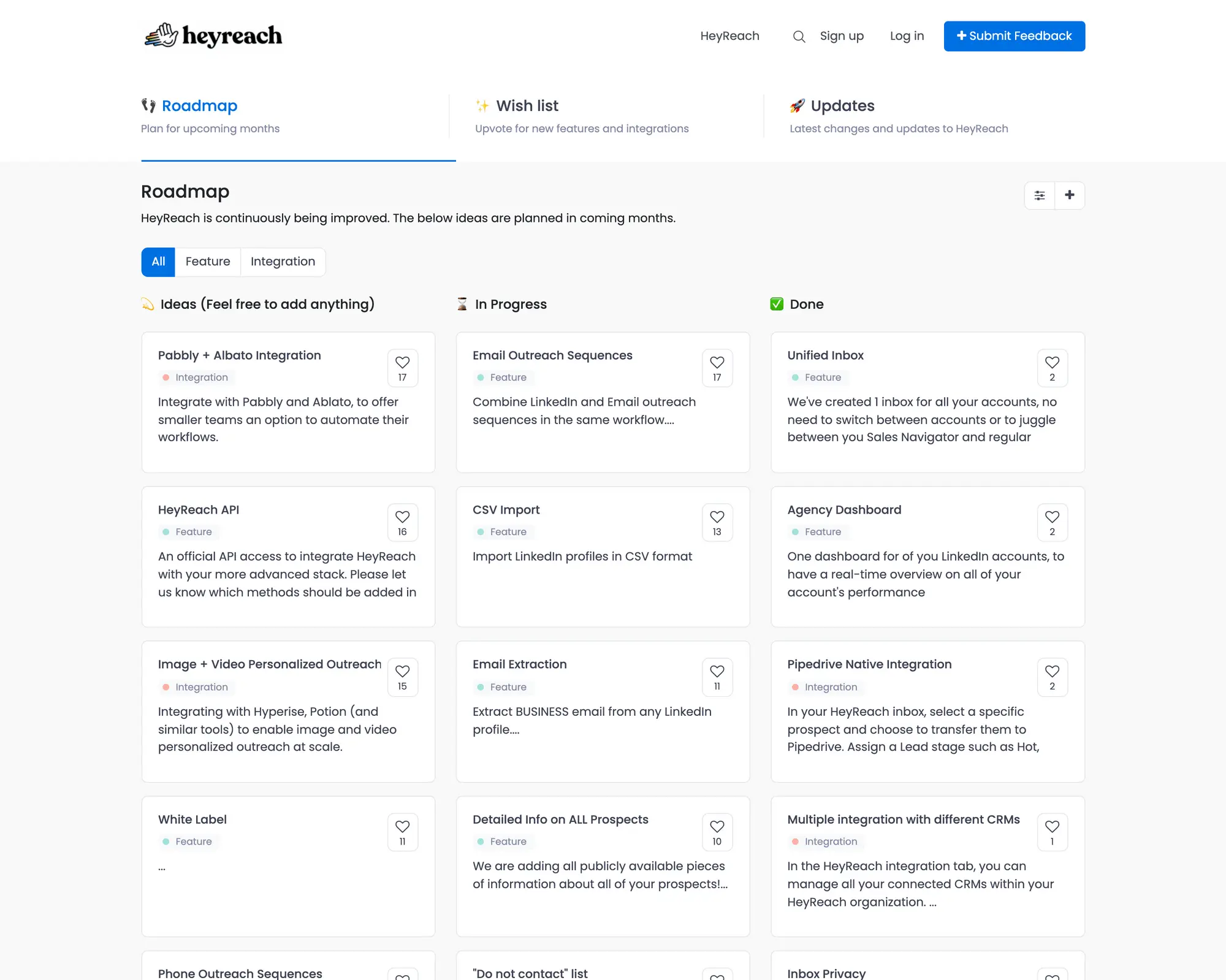 HeyReach product interface